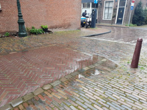 Wateroverlast plantsoen Leiden